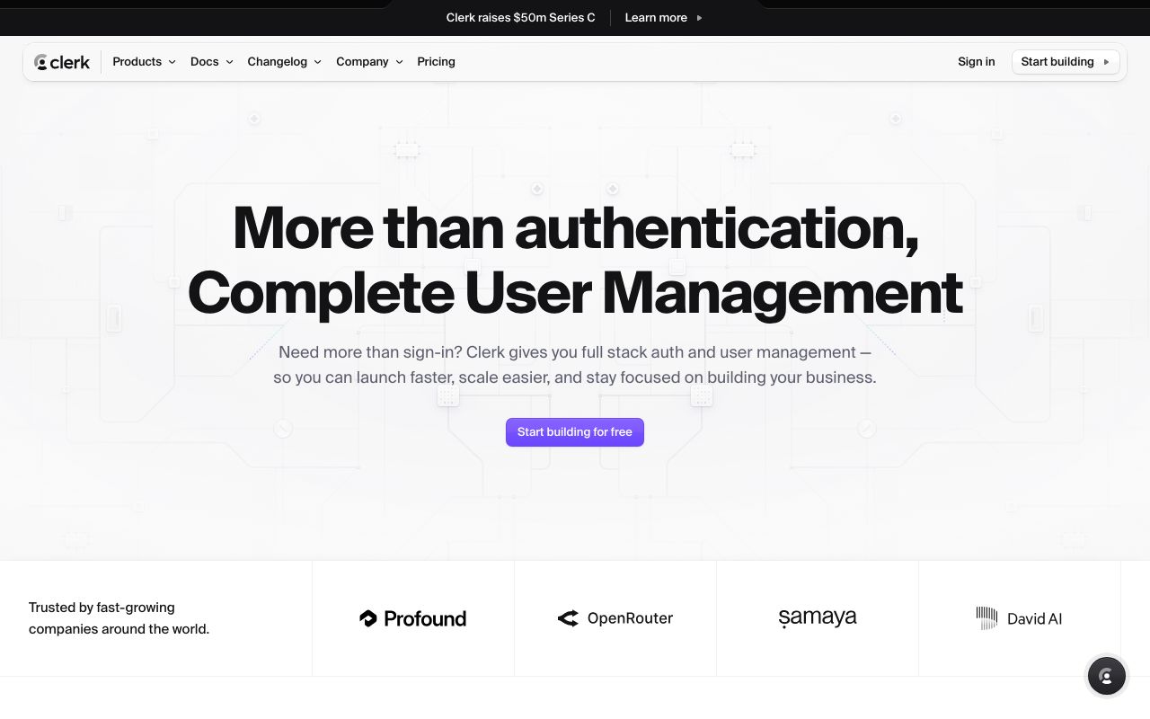 Clerk screenshot