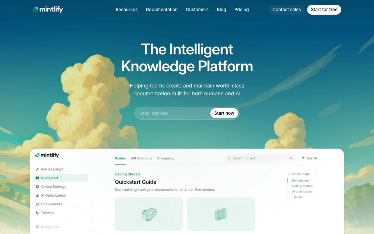 Mintlify screenshot