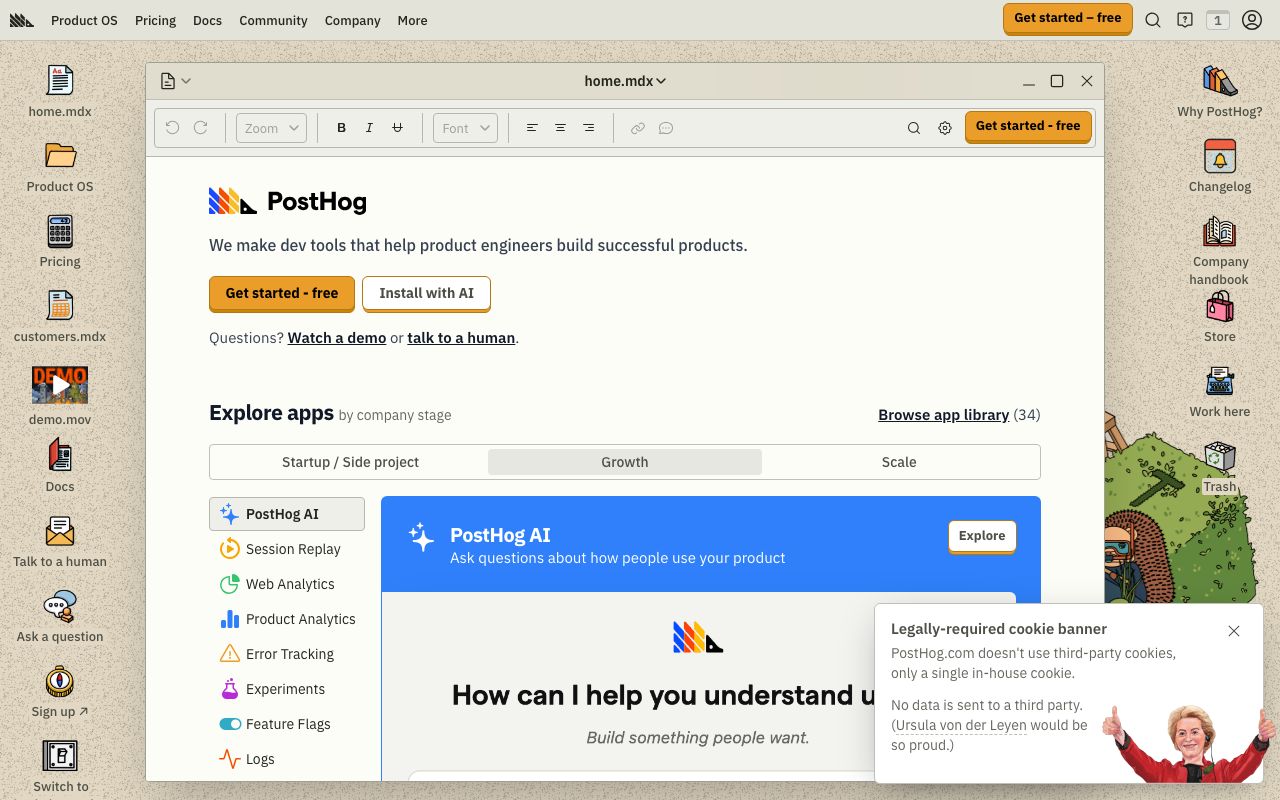PostHog screenshot